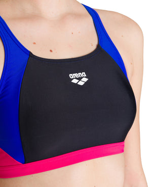 Ren Naisten kaksiosainen bikini, musta/sini-pinkki