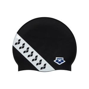 Icons Team Stripe Cap swim cap, black and white