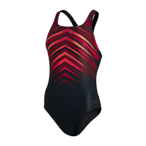 Digital Placement Medalist naisten uimapuku, musta-punainen