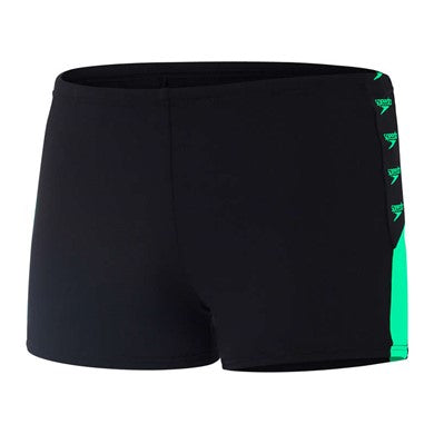 Boom Logo Splice Aquashort men's swimming trunks, black-green