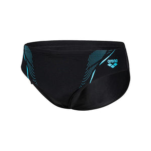 Swim Briefs Graphic men's swimming trunks, blue-black