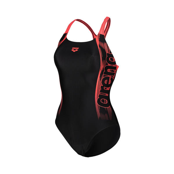 Swim Pro Back Graphic naisten uimapuku, puna-musta