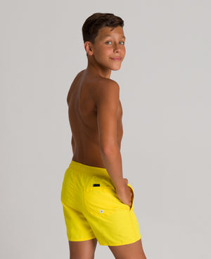 Fundamentals boys' swimming shorts, yellow