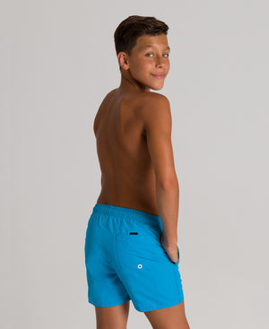 Fundamentals boys' swimming shorts, turquoise