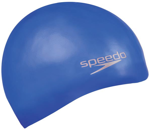 Plain Moulded Silicone Cap Swim Cap, blue pcs