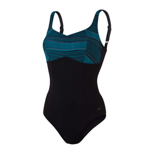 ContourLustre Printed naisten uimapuku, musta-sininen
