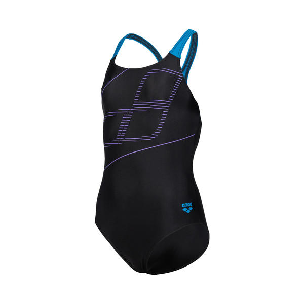 Swim Pro Back Logo tyttöjen uimapuku, musta