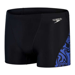 Allover V-Cut Aquashort men's swimwear, blue-black