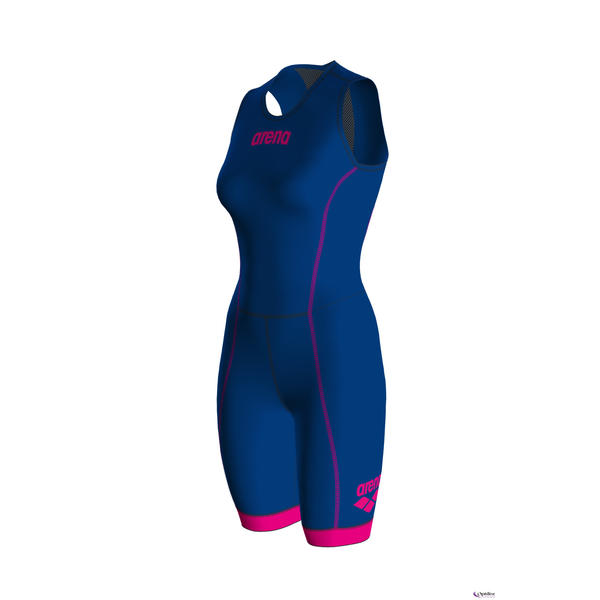 Naisten Rear Zip TriSuit ST, musta L