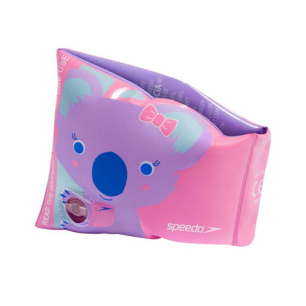 Printed Armbands Jr bells, pink - pair