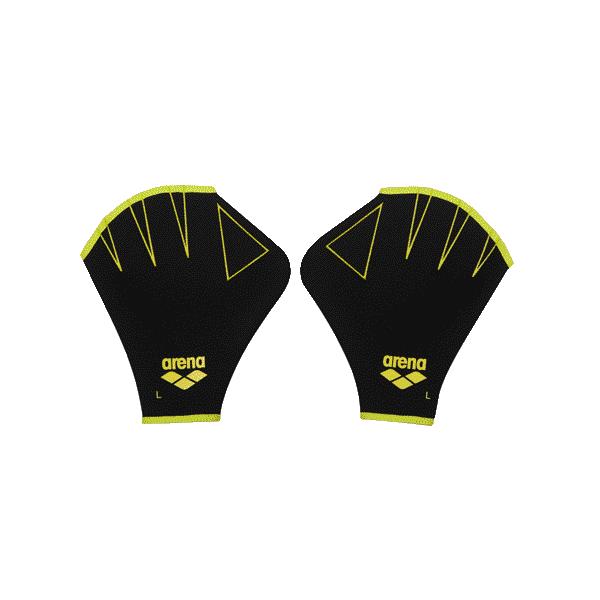 Water running gloves, black-yellow