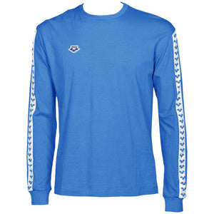 Men's retro long-sleeved T-shirt, blue L