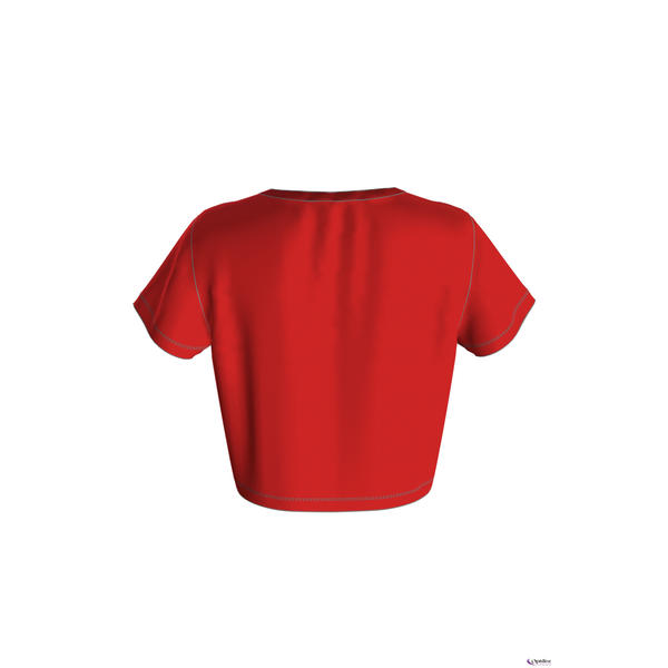 Retro lyhyt naisten t-paita, punainen