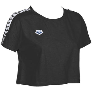 Retro short women's t-shirt, black
