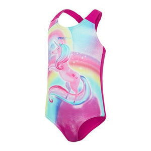 Digital Placement Swimsuit for girls, pink