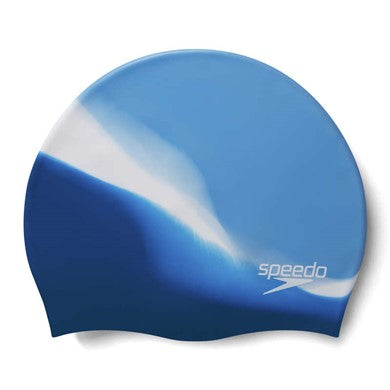 Multi Colour Silicon Cap swimming cap, blue-white