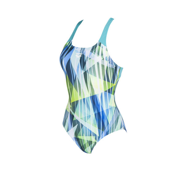 Shading Prism liivillinen naisten uimapuku, vihreä