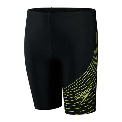 Medley Logo Jammer boys swim trunks, black-lime