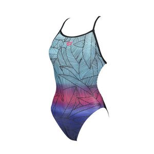Foliage Booster Naisten uimapuku, musta-värikäs