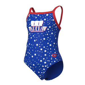 Kids Arena Friends girls swimsuit, blue