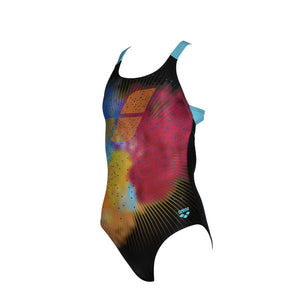 Swim Pro Placement girls swimsuit, black-coloured
