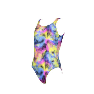 U-Back Multi girls swimsuit, colourful