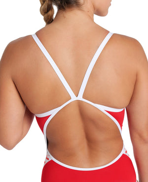 Team Stripe SuperFly Naisten uimapuku, punainen