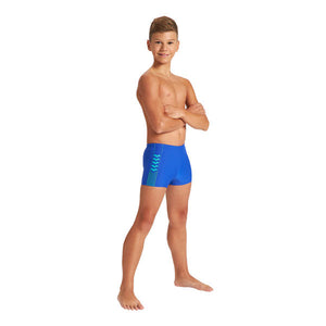 Linear Serigraphy Boys' swimwear, blue