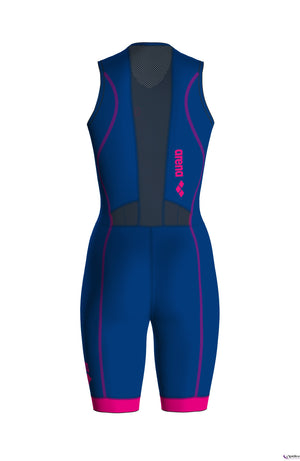 Front Zip TriSuit ST Naisten triahtlonasu, pinkki-sininen