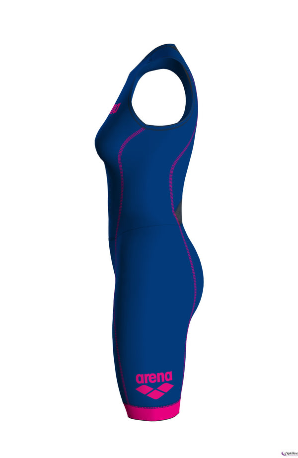 Front Zip TriSuit ST Women's triathlon suit, pink-blue