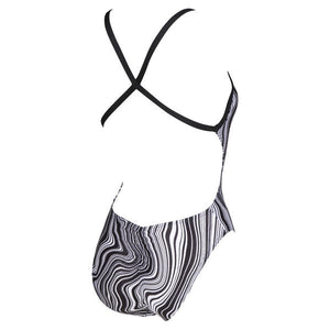 Marbelized X Crisscross back Women's swimsuit