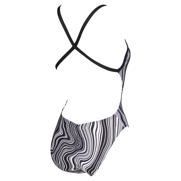 Marbelized X Crisscross back Women's swimsuit