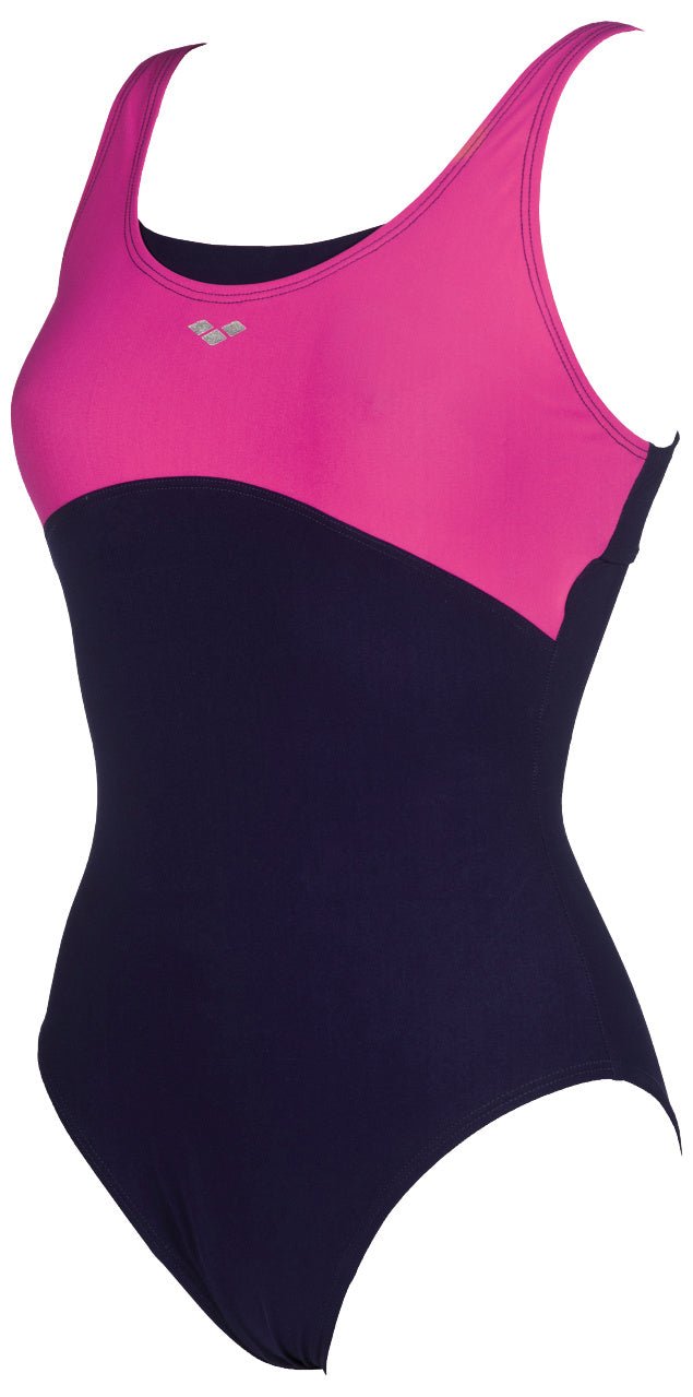 Brigitte Strap Back Naisten uimapuku, navy - pinkkiArena