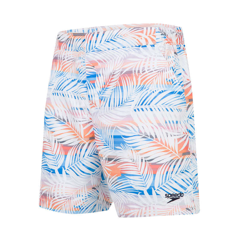 Watershort Vintage Paradise 16" miesten uimashortsi, valko-oranssi