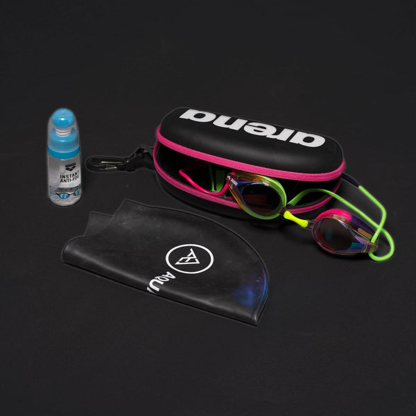 Junior swimmer's glass package (tracks goggles, case, spray, swim cap)