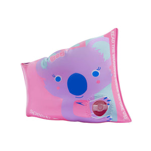 Printed Armbands Jr bells, pink - pair