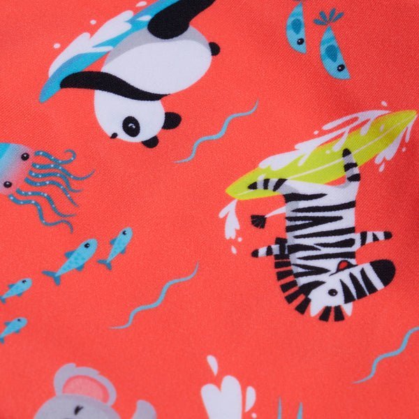 Digital Short Sleeve Rash Top Set lasten uima - asu, puna - oranssiSpeedo
