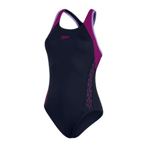 Hyperboom Splice Flyback women's swimsuit, black-purple