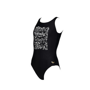 Logo girls swimsuit U-back