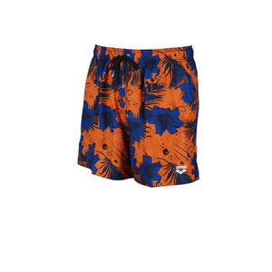 Fundamentals men's beach shorts, orange-patterned