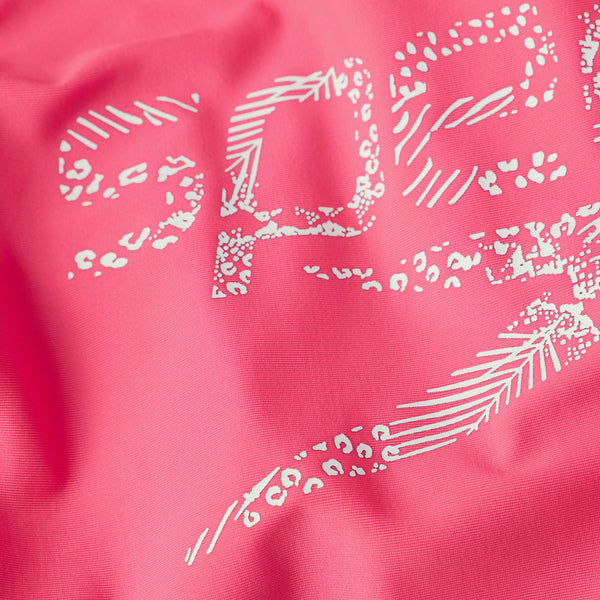 Logo Deep U-Back naisten uimapuku, pinkki