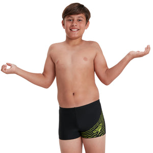 Medley Logo Aquashort boys swimwear, black-lime