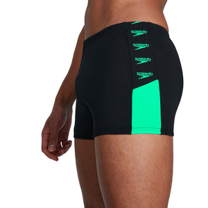 Boom Logo Splice Aquashort men's swimming trunks, black-green