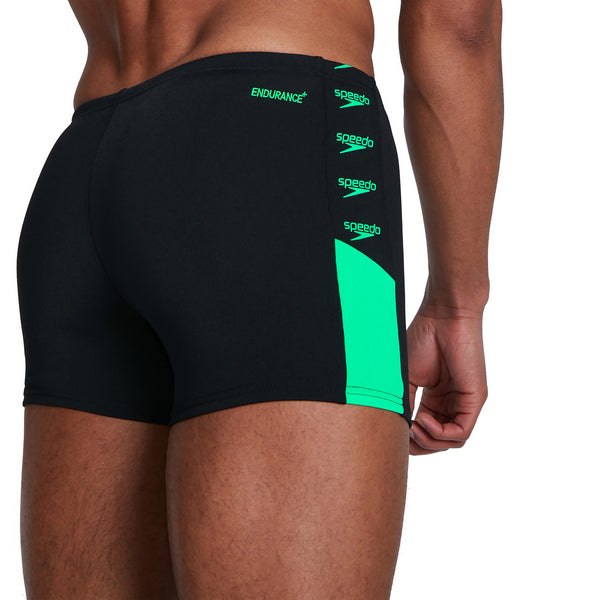 Boom Logo Splice Aquashort men's swimming trunks, black-green