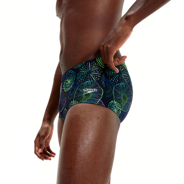 17cm Club Training Allover Brief miesten uimahousut, tummansini-vihreä