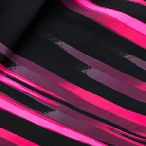 AmberGlow Printed Shaping women's swimsuit, black-pink