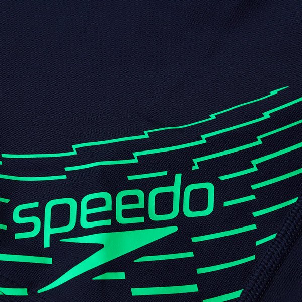 Medley Logo Aquashort poikien uimahousut, tummansininen - vihreäSpeedo