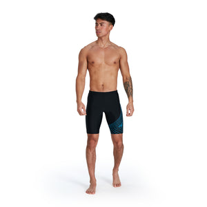 Medley Logo Jammer men's swimming trunks, black-blue