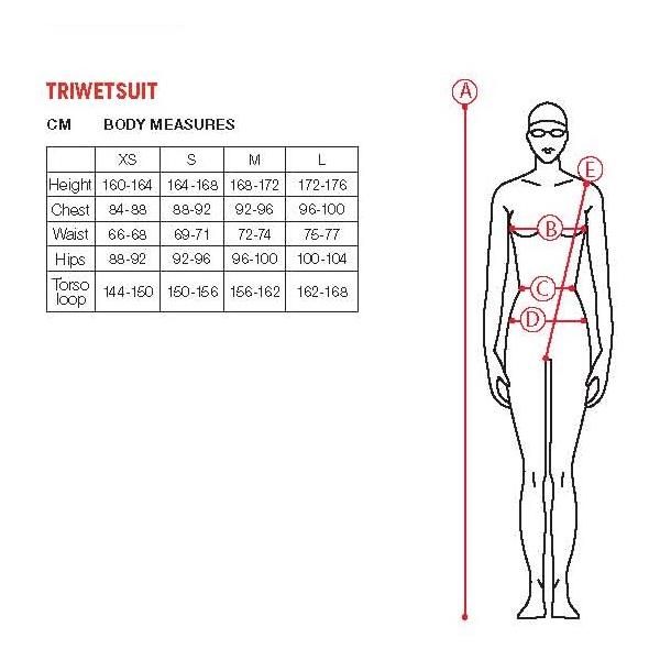 Naisten TriWetsuit, märkäpuku, musta - vihreäArena