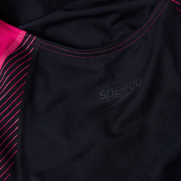 Plastisol Laneback naisten uimapuku, musta - pinkkiSpeedo